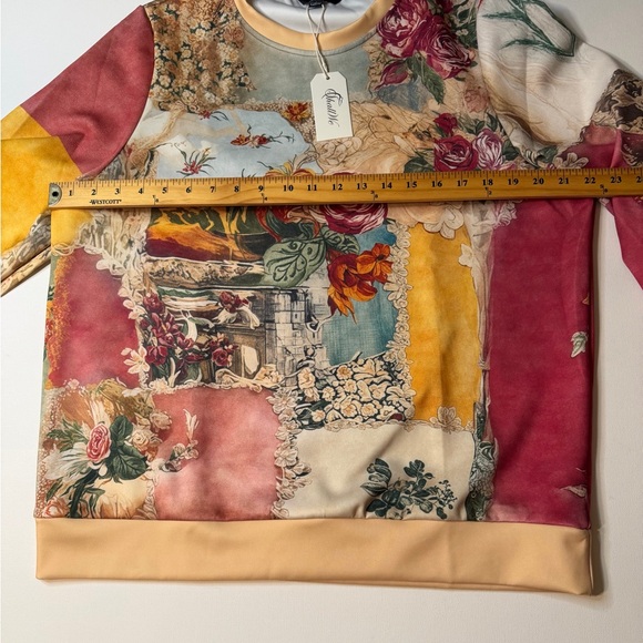 NWT Shall We Women's Patch Floral Design Size L (KB1) - Picture 4 of 8